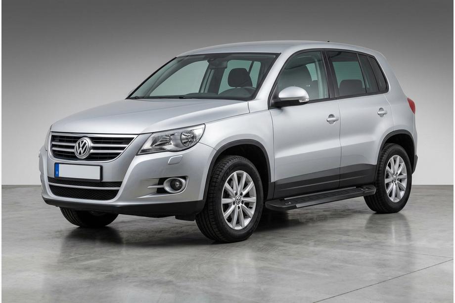 Volkswagen Tiguan 2007-2016 рр. Бокові пороги RedLine Black (2 шт., алюміній) Фото 1