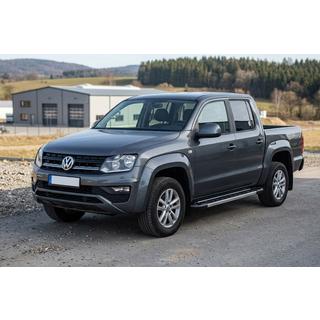 Бокові пороги RedLine V1 (2 шт., алюміній) Volkswagen Amarok 2010-2022 рр. фото 1