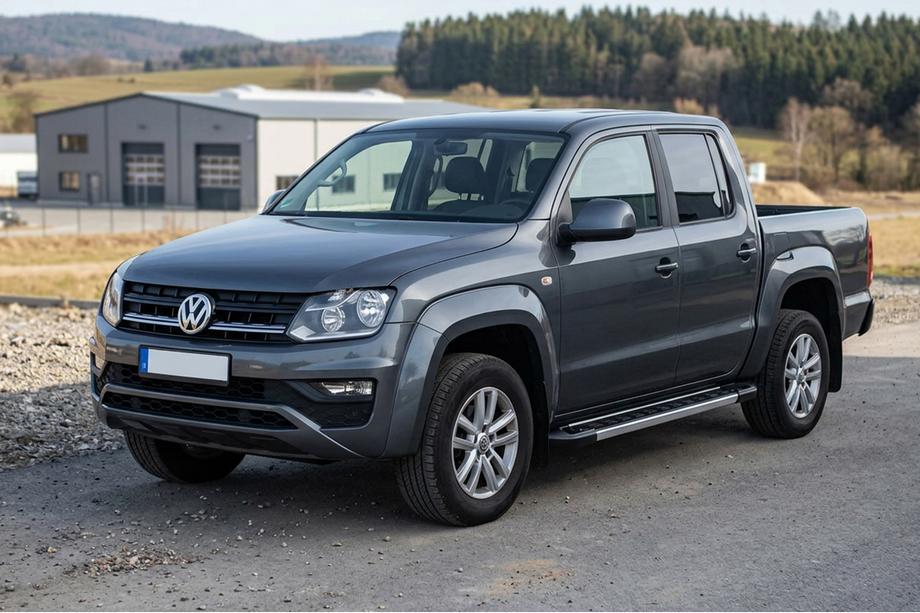 Volkswagen Amarok 2010-2022 рр. Бокові пороги RedLine V1 (2 шт., алюміній) Image