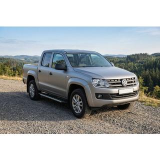 Бокові пороги Duru (2 шт., алюміній) Volkswagen Amarok 2010-2022 рр. фото 1