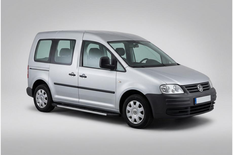 Volkswagen Caddy 2004-2010 рр. Бокові пороги Duru (2 шт., Алюміній) Фото 1