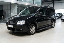 Volkswagen Caddy 2004-2010 рр. Бокові пороги Bosphorus Black (2 шт., Алюміній) фото 1