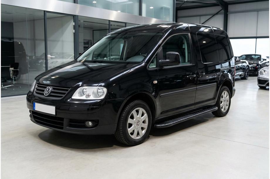 Volkswagen Caddy 2004-2010 рр. Бокові пороги Bosphorus Black (2 шт., Алюміній) Image
