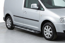 Volkswagen Caddy 2010-2015 рр. Бокові пороги Sunrise (2 шт., Алюміній) фото 1