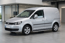 Volkswagen Caddy 2010-2015 рр. Бокові пороги Maydos V1 (2 шт., Алюміній ↗ нерж) фото 1