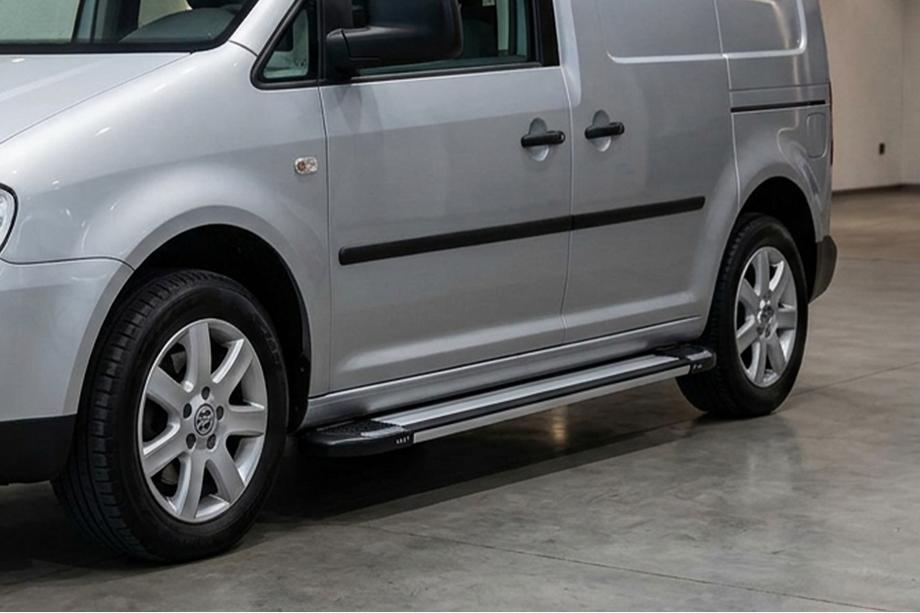 Volkswagen Caddy 2010-2015 рр. Бокові пороги Rainbow (2 шт., Алюміній) Image