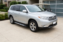 Toyota Highlander 2008-2013 рр. Бокові пороги Sunrise (2 шт., Алюміній) фото 1
