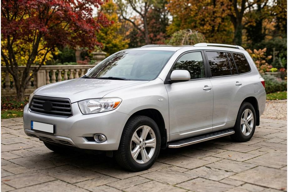 Toyota Highlander 2008-2013 рр. Бокові пороги Maydos V1 (2 шт., Алюміній ↗ нерж) Image