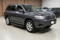 Toyota Highlander 2008-2013 рр. Бокові пороги Bosphorus Black (2 шт., Алюміній) фото 1