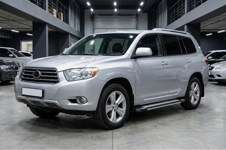 Toyota Highlander 2008-2013 рр. Бокові пороги Rainbow (2 шт., Алюміній) Image
