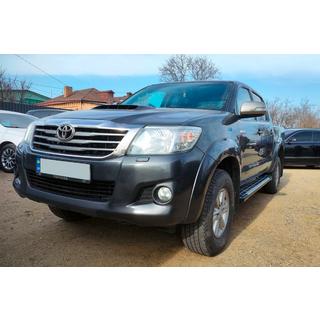 Бокові пороги Sunrise (2 шт., Алюміній) Toyota Hilux 2006-2015 рр. фото 1