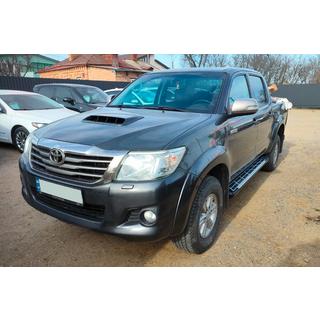 Бокові пороги Sunrise (2 шт., Алюміній) Toyota Hilux 2006-2015 рр. фото 3