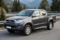 Toyota Hilux 2006-2015 рр. Бокові пороги Line (2 шт., Алюміній) фото 1
