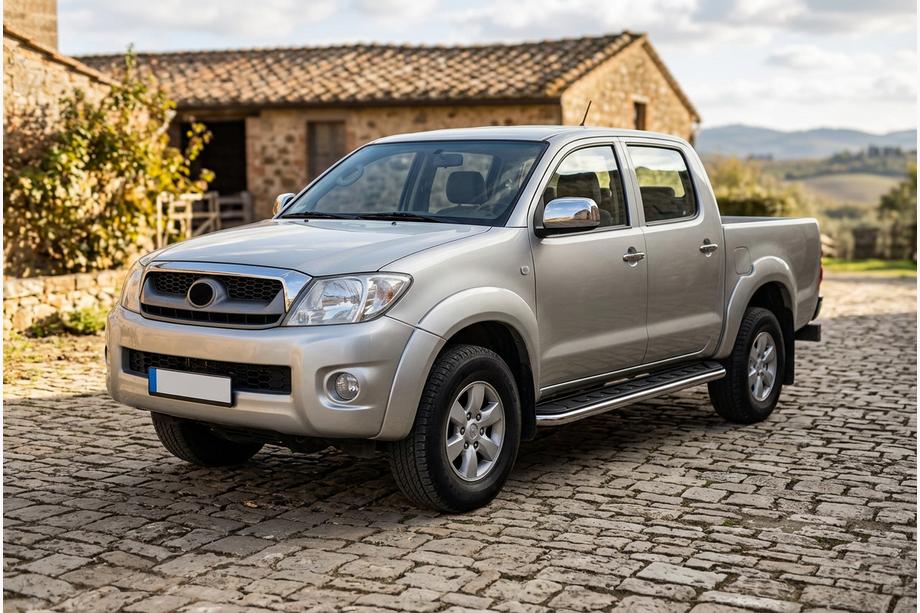 Toyota Hilux 2006-2015 рр. Бокові пороги Maydos V1 (2 шт., Алюміній ↗ нерж) Image