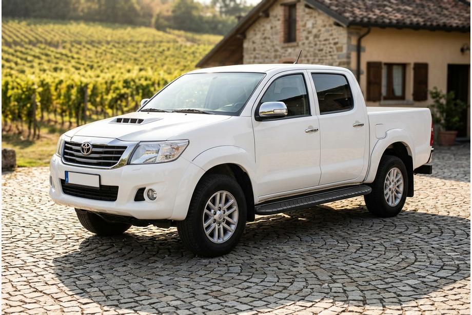 Toyota Hilux 2006-2015 рр. Бокові пороги Bosphorus Black (2 шт., Алюміній) Image