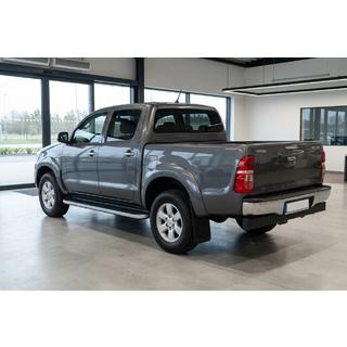 Бокові пороги Tayga Grey (2 шт., алюміній) Toyota Hilux 2006-2015 рр. фото 1