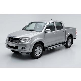 Бокові пороги Rainbow (2 шт., Алюміній) Toyota Hilux 2006-2015 рр. фото 1