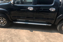 Toyota Hilux 2006-2015 рр. Бокові пороги Allmond Grey (2 шт., алюміній) фото 4