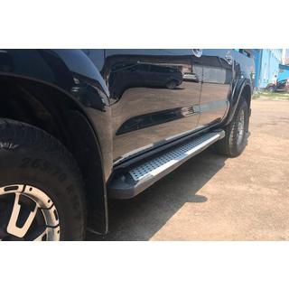 Бокові пороги Allmond Grey (2 шт., алюміній) Toyota Hilux 2006-2015 рр. фото 2