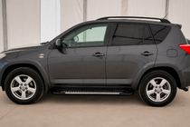 Toyota Rav 4 2006-2013 рр. Бокові пороги Line (2 шт., Алюміній) фото 1