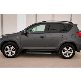 Бокові пороги Line (2 шт., Алюміній) Toyota Rav 4 2006-2013 рр. фото 1