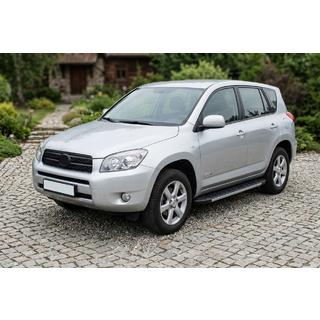 Бокові пороги Duru (2 шт., Алюміній) Toyota Rav 4 2006-2013 рр. фото 1