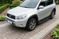 Toyota Rav 4 2006-2013 рр. Бокові пороги Bosphorus Black (2 шт., Алюміній) фото 1