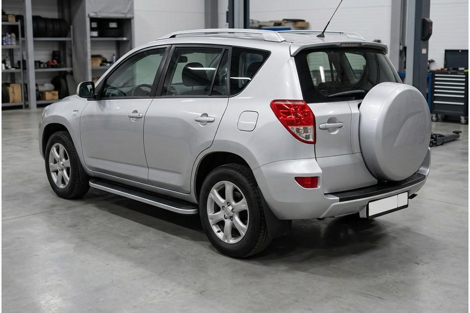 Toyota Rav 4 2006-2013 рр. Бокові пороги Tayga Grey (2 шт., алюміній) Image