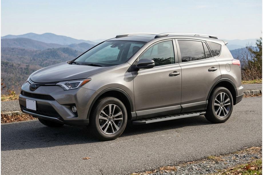 Toyota Rav 4 2013-2018 рр. Бокові пороги Duru (2 шт., Алюміній) Image