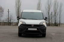Fiat Doblo II 2010-2022 рр. Кенгурятник WT022 Black (нерж) фото 1