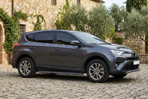 Toyota Rav 4 2013-2018 рр. Бокові пороги Bosphorus Black (2 шт., Алюміній) фото 1