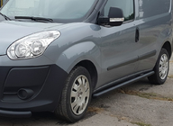 Opel Combo 2012-2018 рр. Бічні труби Black (2 шт., нерж.) фото 1