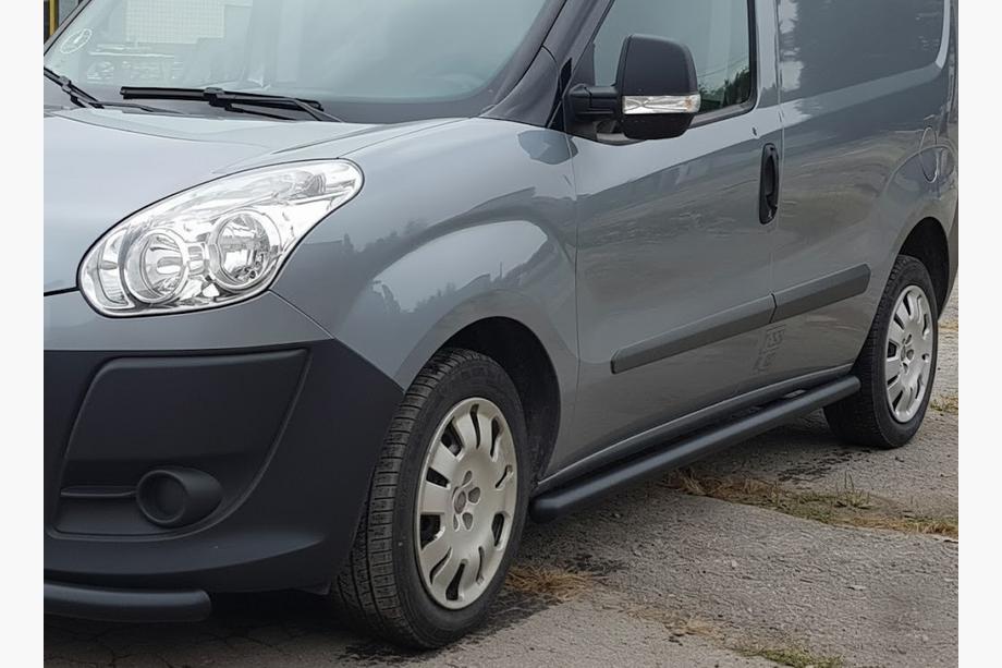 Opel Combo 2012-2018 рр. Бічні труби Black (2 шт., нерж.) Image
