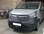Opel Vivaro 2015-2019 рр. Кенгурятник WT004 Black (нерж) фото 1