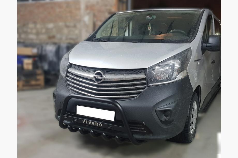 Opel Vivaro 2015-2019 рр. Кенгурятник WT004 Black (нерж) Image