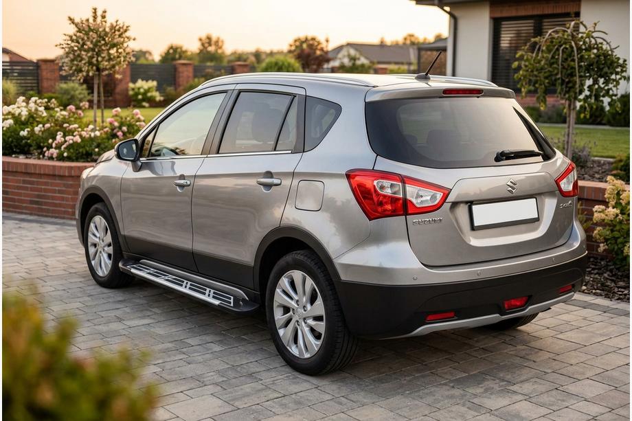 Suzuki SX4 S-Cross 2013-2016 рр. Бокові пороги Sunrise (2 шт., Алюміній) Image