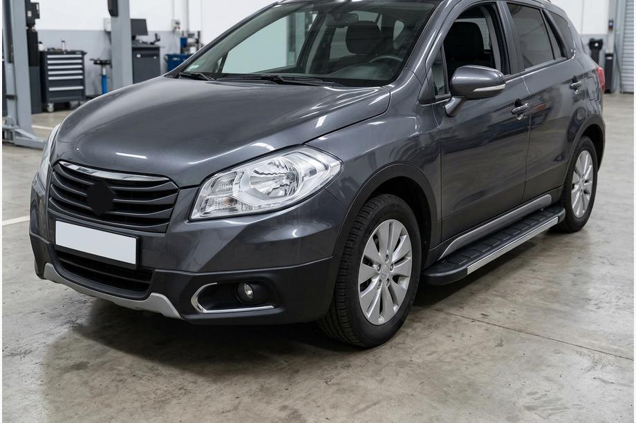 Suzuki SX4 S-Cross 2013-2016 рр. Бокові пороги Duru (2 шт., Алюміній) Image