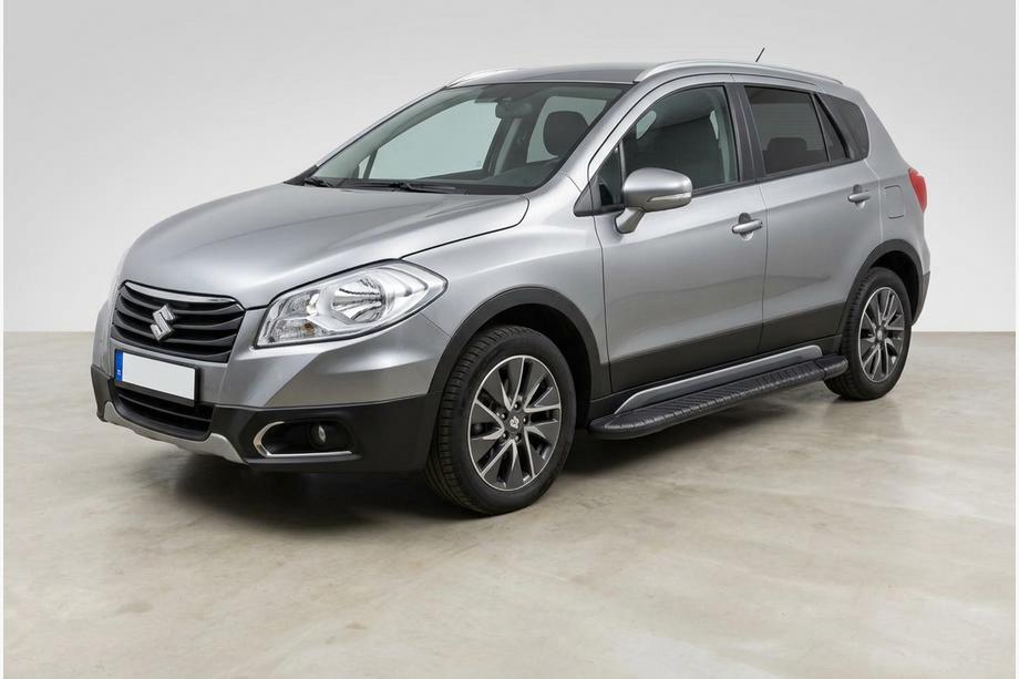 Suzuki SX4 S-Cross 2013-2016 рр. Бокові пороги Bosphorus Black (2 шт., Алюміній) Image