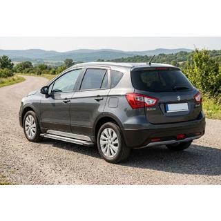 Бокові пороги Rainbow (2 шт., Алюміній) Suzuki SX4 S-Cross 2013-2016 рр. фото 1