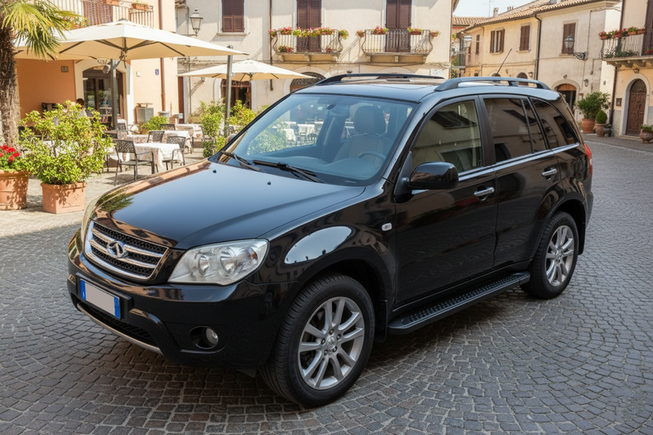 Chery Tiggo 3 2005- рр. Бокові пороги Allmond Black (2 шт., алюміній) Image