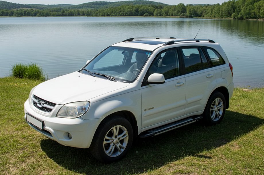 Chery Tiggo 3 2005- рр. Бокові пороги Rainbow (2 шт., алюміній) Image
