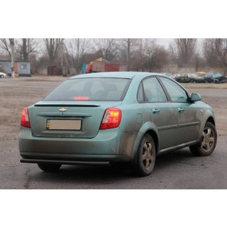 Задній захист AK002 Black (42мм, нерж.) Chevrolet Lacetti 2003-2024 рр. фото 3