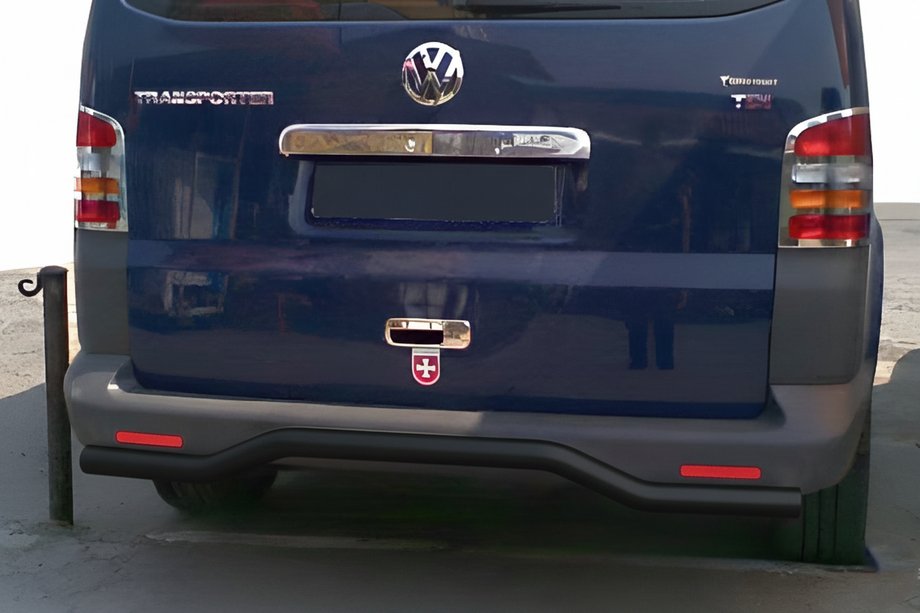 Volkswagen T5 Multivan 2003-2010 рр. Задня дуга хвиля Black (нерж) Фото 1