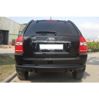 Задня дуга AK002 Black (нерж.) Kia Sportage 2004-2010 рр. фото 1