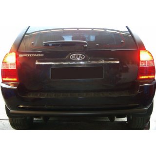 Задня дуга AK002 Black (нерж.) Kia Sportage 2004-2010 рр. фото 3