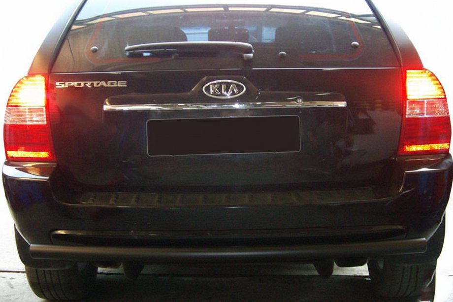 Kia Sportage 2004-2010 рр. Задня дуга AK002 Black (нерж.) Фото 3