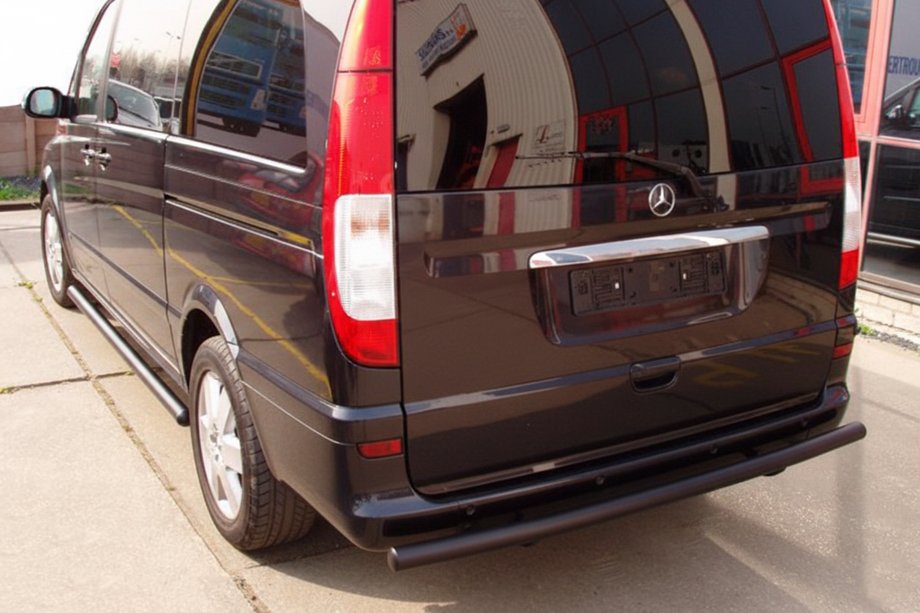Mercedes Vito W639 2004-2014 рр. Задня дуга AK002 Black (нерж.) Фото 7