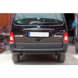 Задній захист Black (нерж.) Citroen Berlingo 1996-2008 рр. фото 1