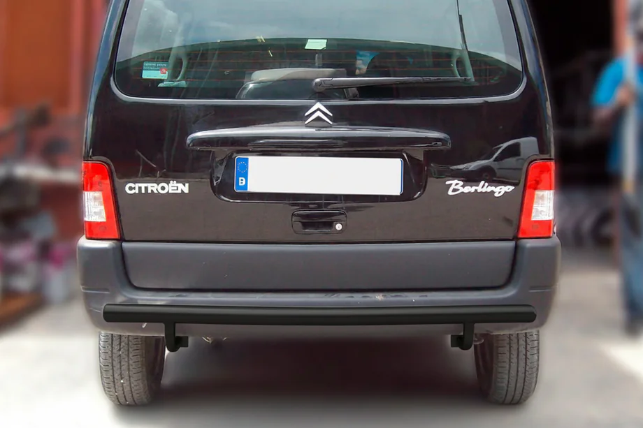 Citroen Berlingo 1996-2008 рр. Задній захист Black (нерж.) Фото 1