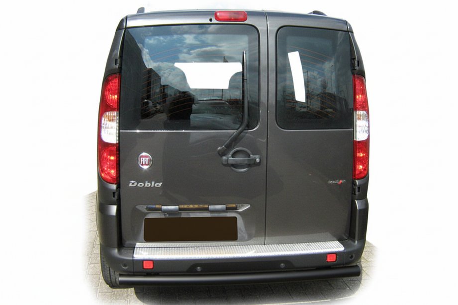 Fiat Doblo I 2005-2010 рр. Задня дуга AK002 Black (нерж.) Фото 1